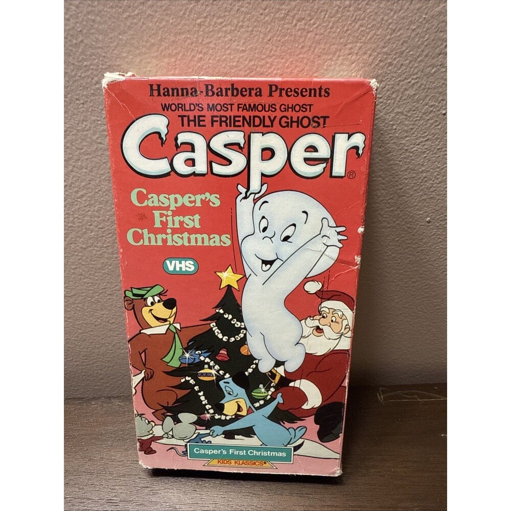 Casper's First Christmas VHS Worldvision Home Video 1987 Hanna Barbera Yogi Bear